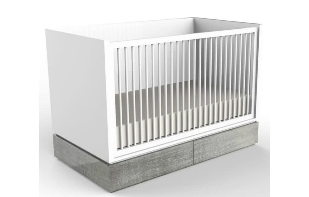 Duc Duc Dylan Crib In White/Weathered