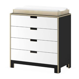 Duc Duc Duc Duc Juno 4 Drawer Changer In Onyx