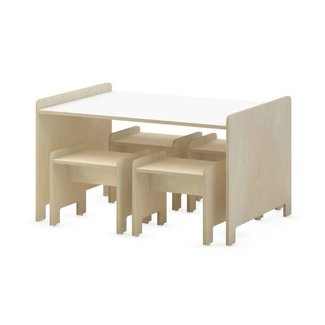 Duc Duc Duc Duc Juno  Playtable & Playstools In Natural Birch