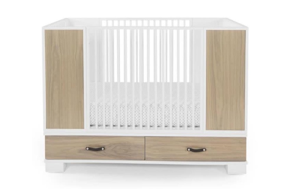 Duc Duc Morgan Crib In White/Bleached Walnut