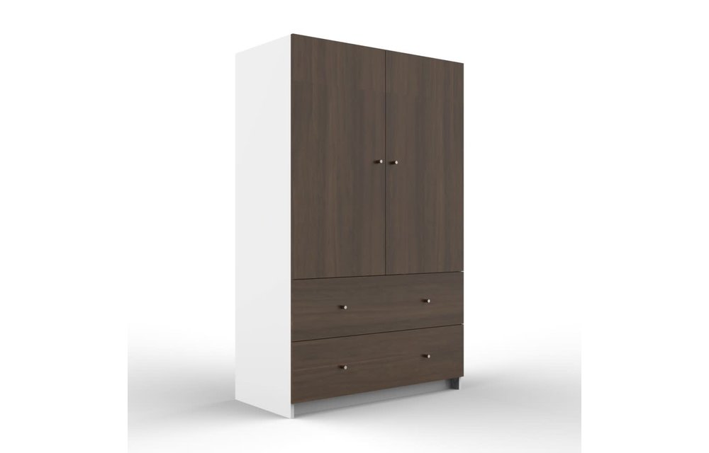 Duc Duc Aj II Armoire In White/Stained Walnut