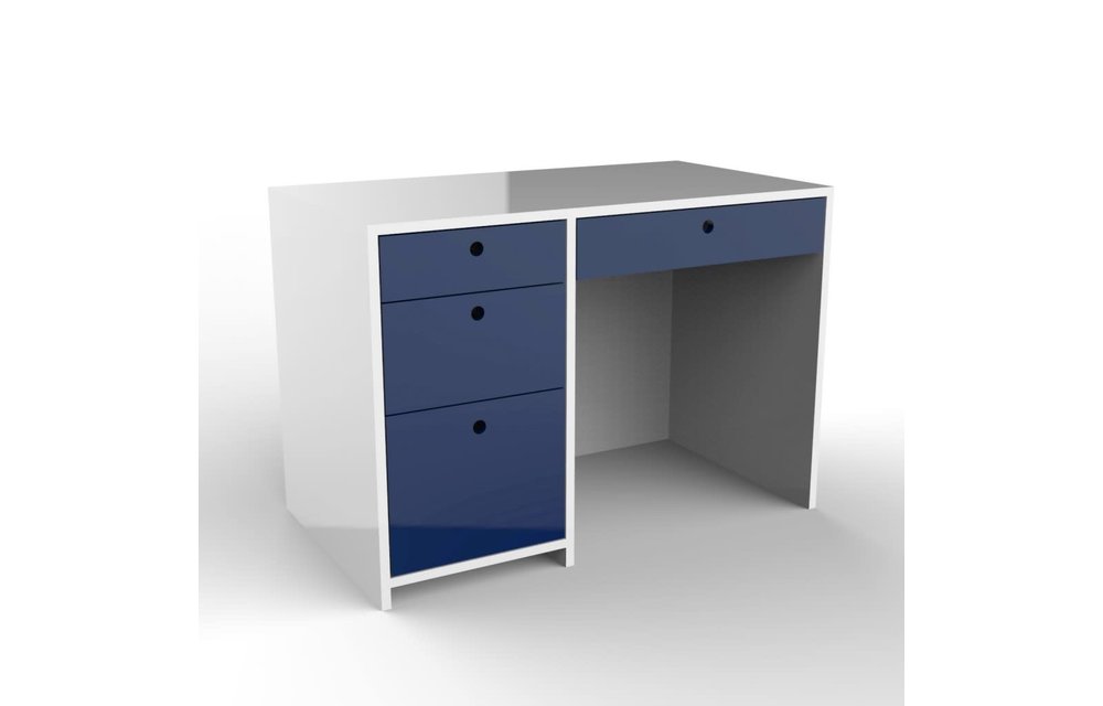 Duc Duc Alex Desk In White/Royal Blue