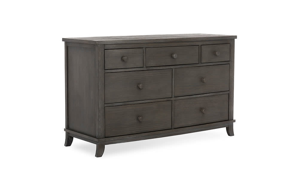 Evolur Baby Amsterdam Double Dresser In Smokey Brushed Grey