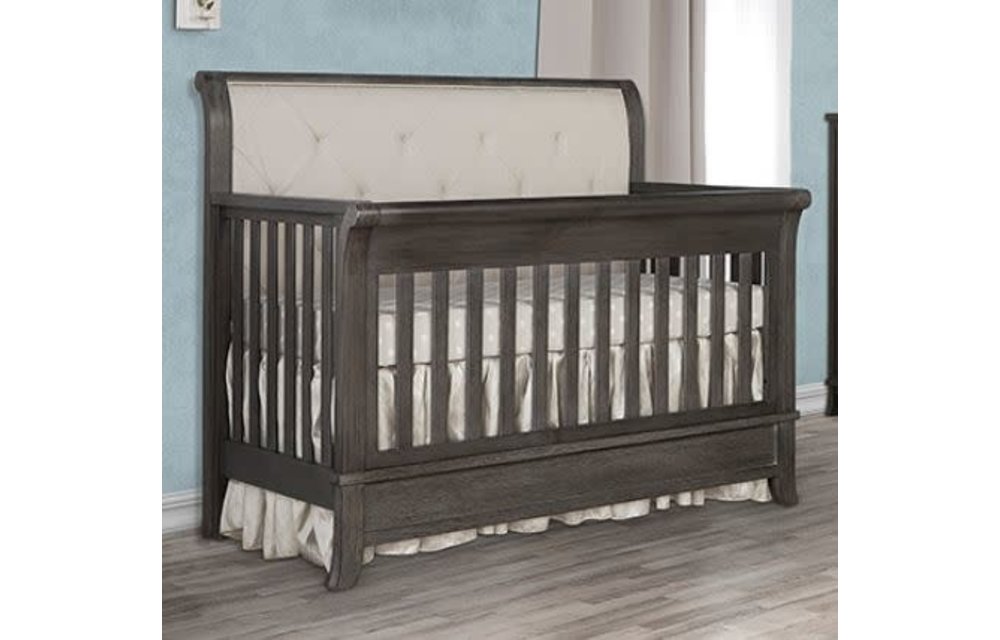Evolur Baby Amsterdam 5-in-1 Convertible Crib In Smokey Brushed Grey