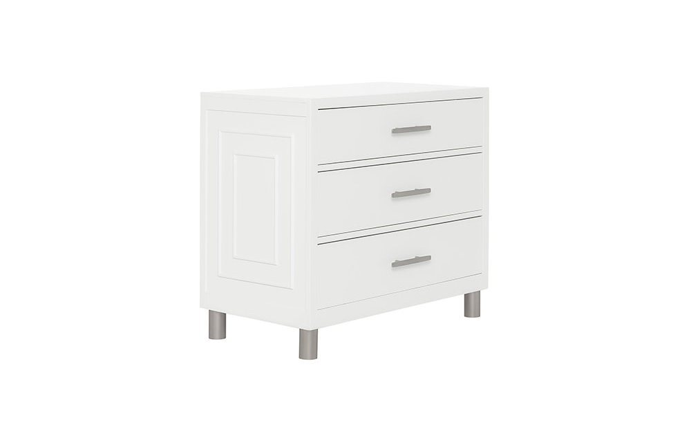 Evolur Baby Art Deco 3 Drawer Dresser In White