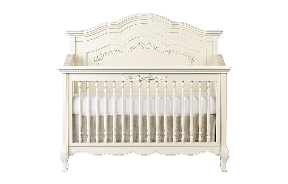 Evolur Baby Aurora 5 In 1 Convertible Crib In Ivory Lace