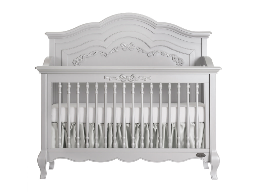 silver baby crib