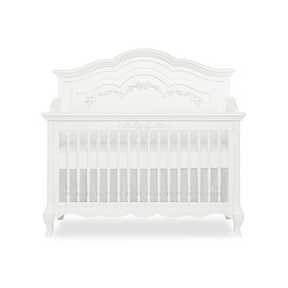 Evolur Baby Evolur Baby Aurora 5 In 1 Convertible Crib In Frost White  (Pearl Shimmer)