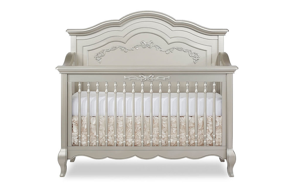 Evolur Baby Aurora 5 In 1 Convertible Crib In Metallic Gold Dust