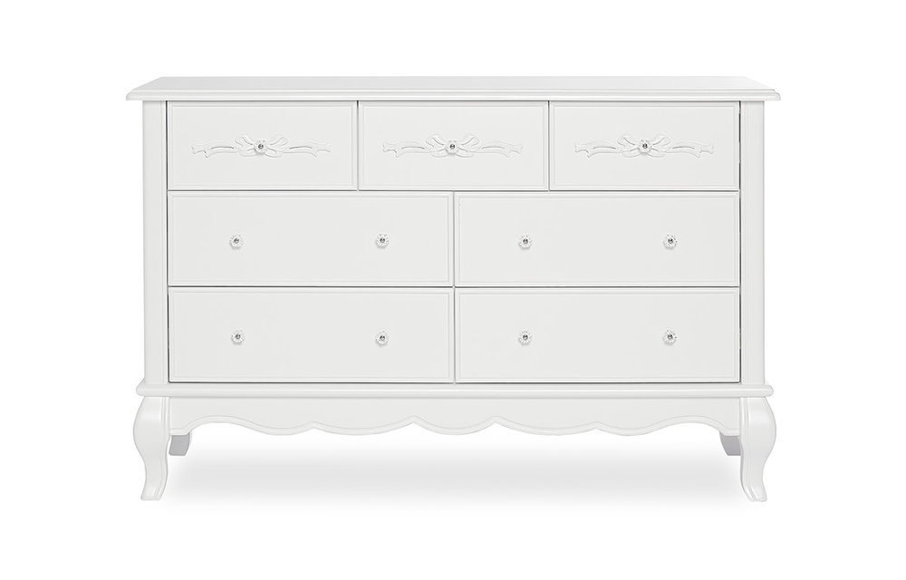 Evolur Baby Aurora Double Dresser In Frost White