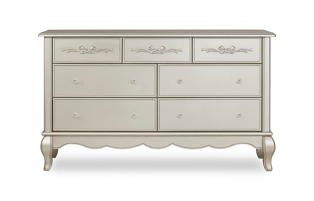 Evolur Baby Aurora Double Dresser In Metallic Gold Dust