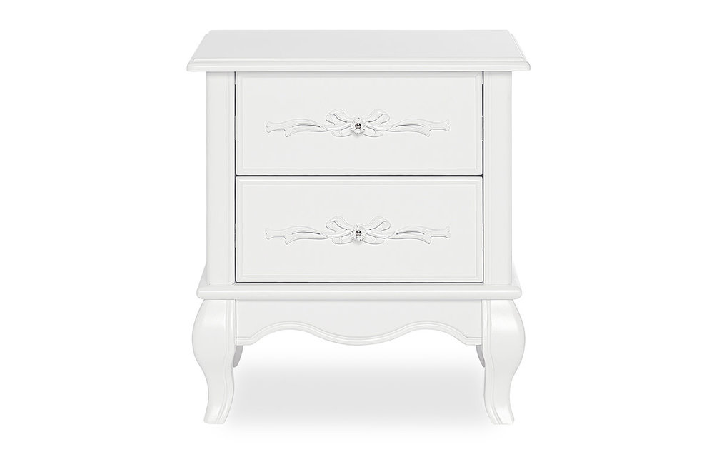 Evolur Baby Aurora Night Stand In Frost White