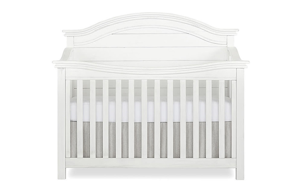 Evolur Baby Belmar (Curved Top) 5-in-1 Convertible Crib In Weathered White
