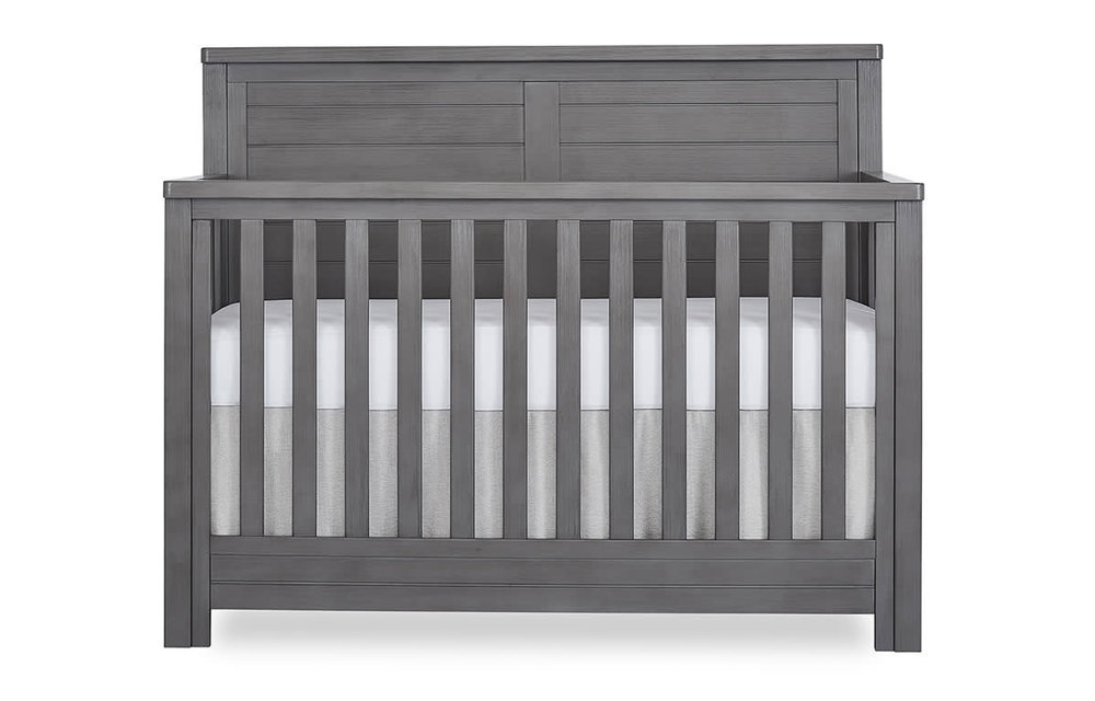Evolur Baby Belmar (Flat Top) 5-in-1 Convertible Crib In Rustic Grey