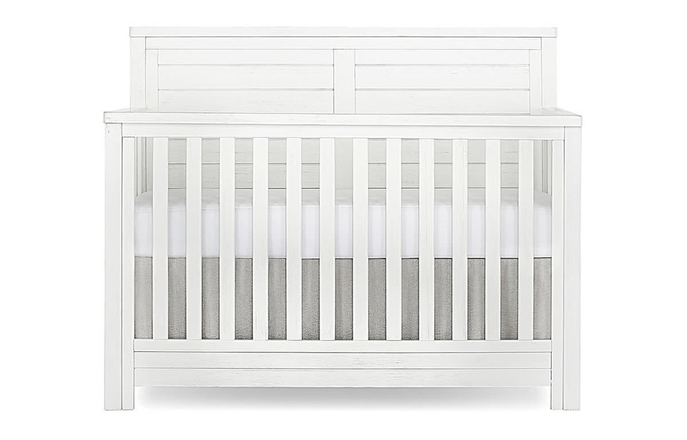 Evolur Baby Belmar (Flat Top) 5-in-1 Convertible Crib In Weathered White