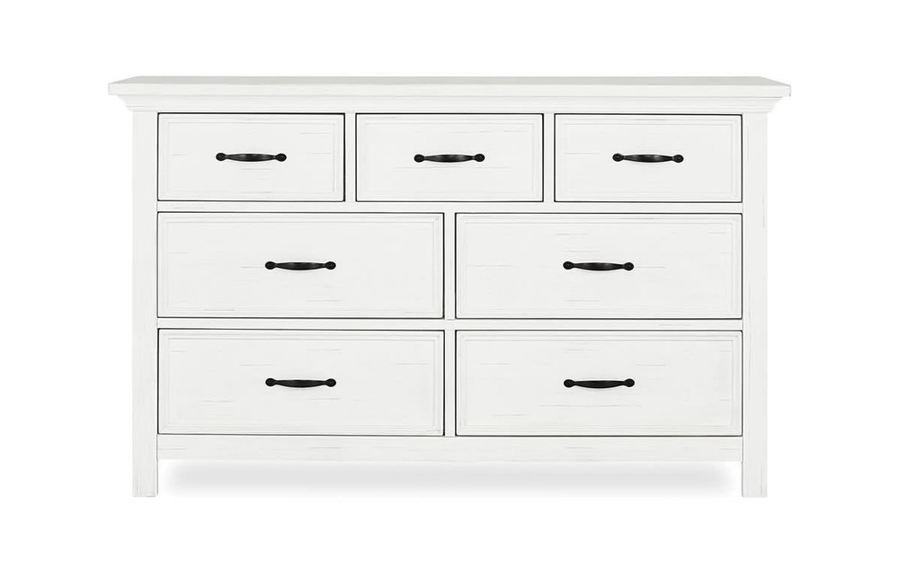 Evolur Baby Belmar Double Dresser In Weathered White