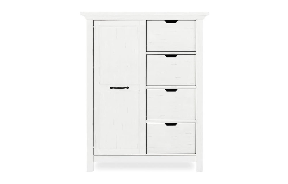 Evolur Baby Belmar Tall Chest In Weathered White