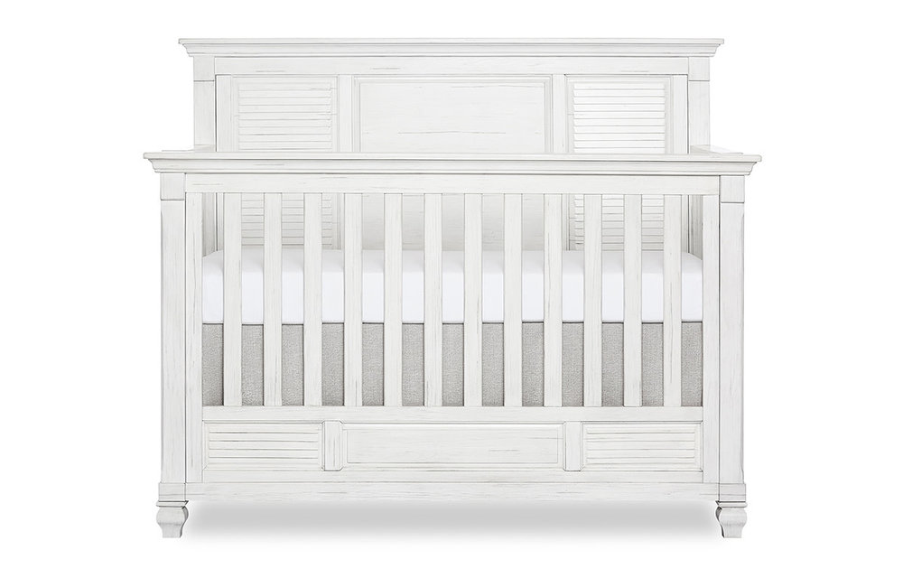 Evolur Baby Cape May 5-in-1 Convertible Crib In Weathered White