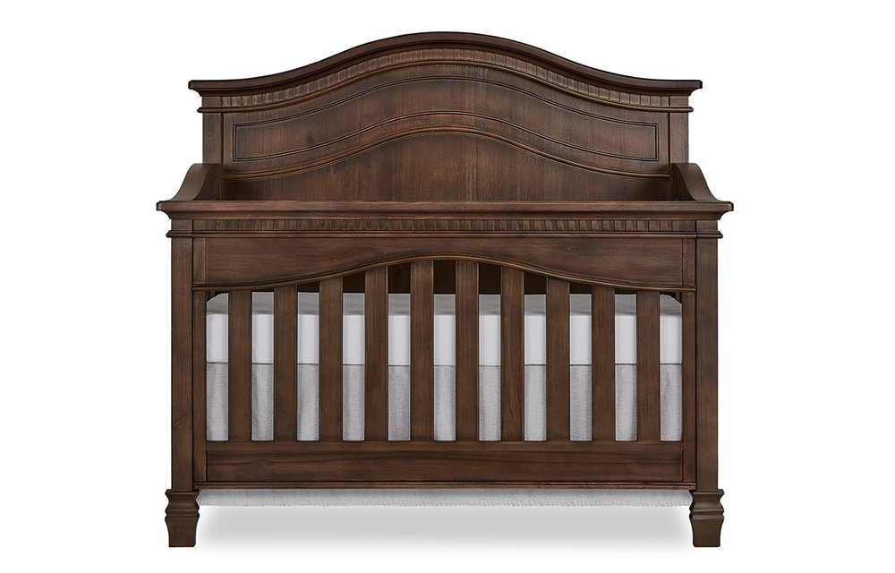 Evolur Baby Cheyenne 5-in-1 Full Panel Convertible Crib In Antique Brown