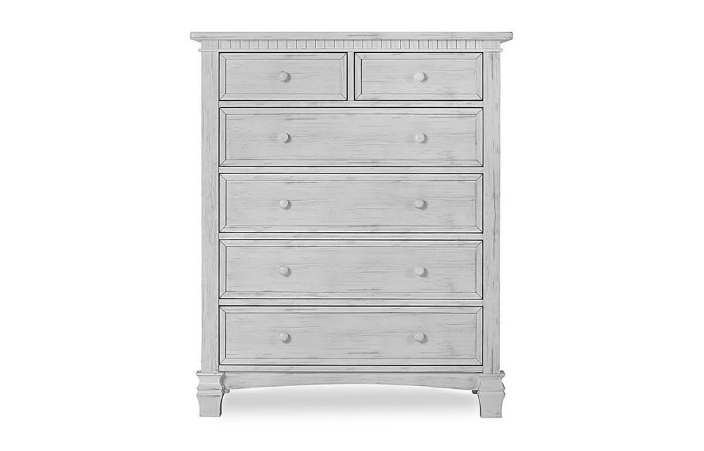 Evolur Baby Cheyenne 5 Drawer Tall Chest In Antique Mist