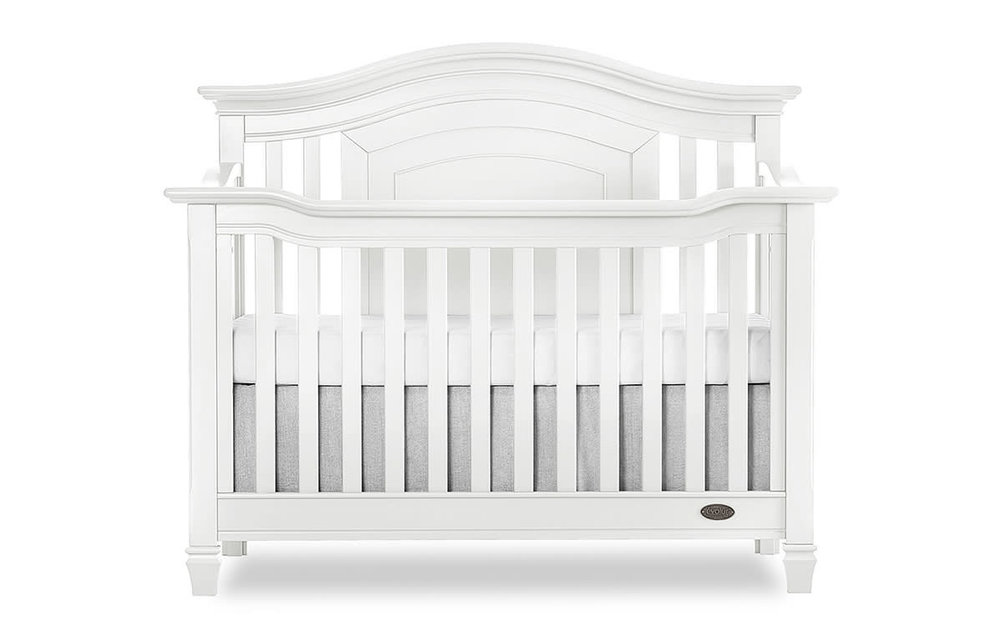 Evolur Baby Fairbanks 5-in-1 Convertible Crib In Winter White/White