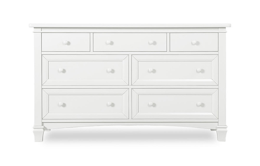 Evolur Baby Fairbanks Double Dresser In Winter White/White