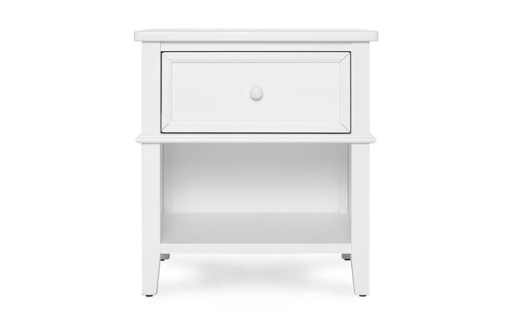 Evolur Baby Fairbanks Night Stand In Winter White/White
