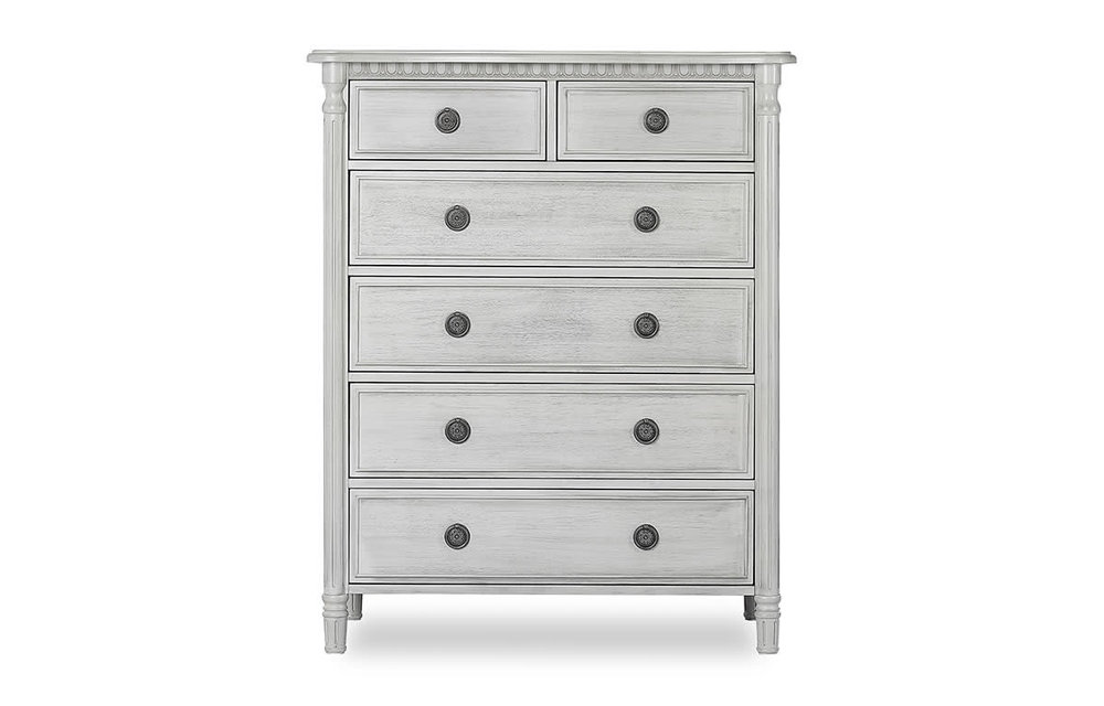 Evolur Baby Julienne Tall Chest In Antique Mist/Mystic Grey