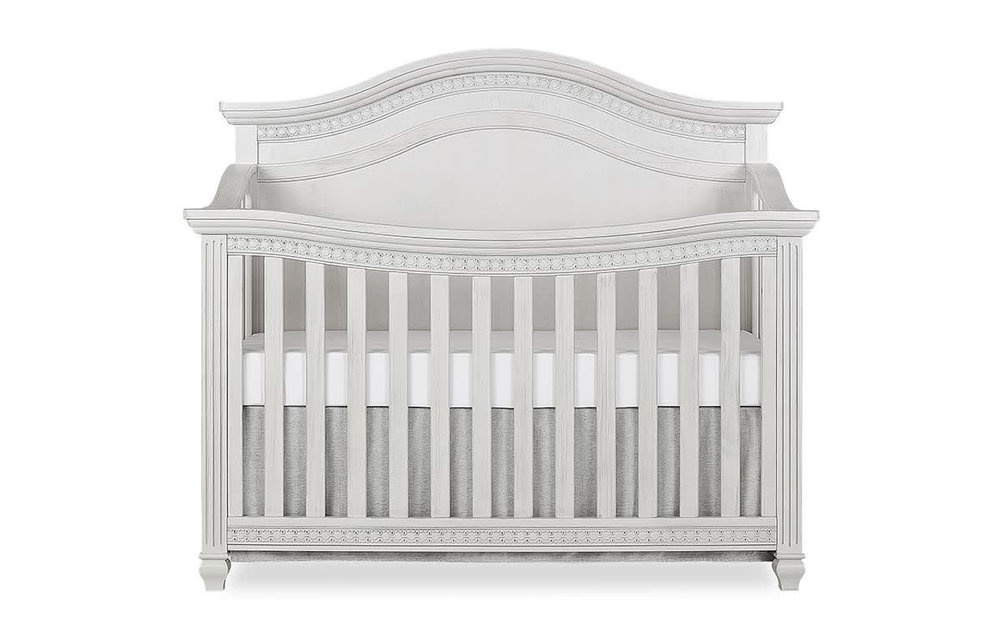 Evolur Baby Madison (Curved Top) 5-in-1 Convertible Crib In Antique Mist