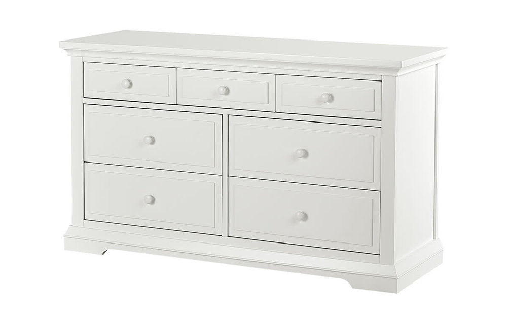Evolur Baby Parker Double Dresser In Winter White/White