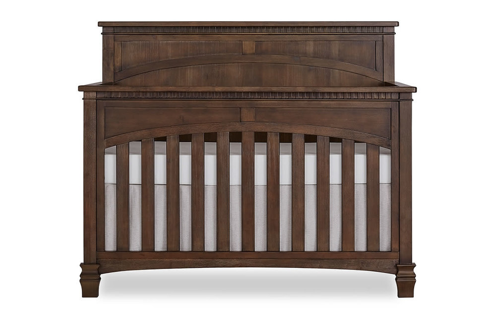 Evolur Baby Santa Fe 5-in-1 Convertible Crib In Antique Brown