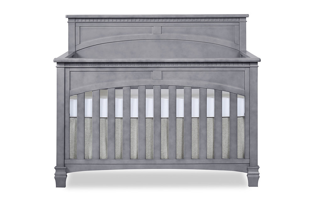 Evolur Baby Santa Fe 5-in-1 Convertible Crib In Storm Grey/Steel Gray