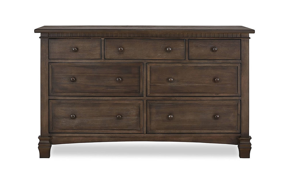 Evolur Baby Santa Fe Double Dresser In Antique Brown