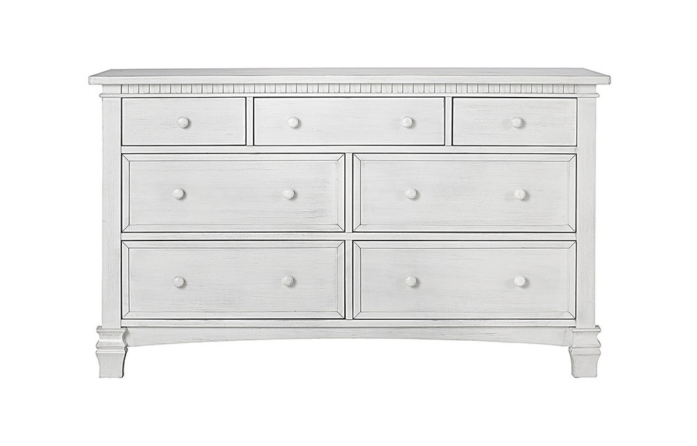 Evolur Baby Santa Fe Double Dresser In Antique Mist