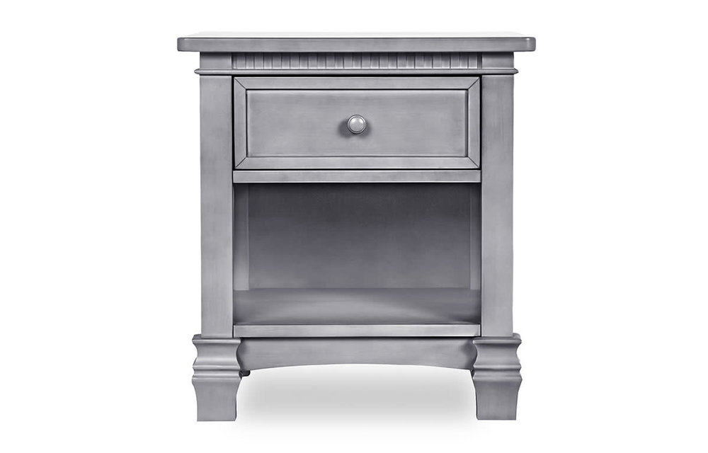 Evolur Baby Santa Fe Night Stand In Storm Grey/Steel Grey