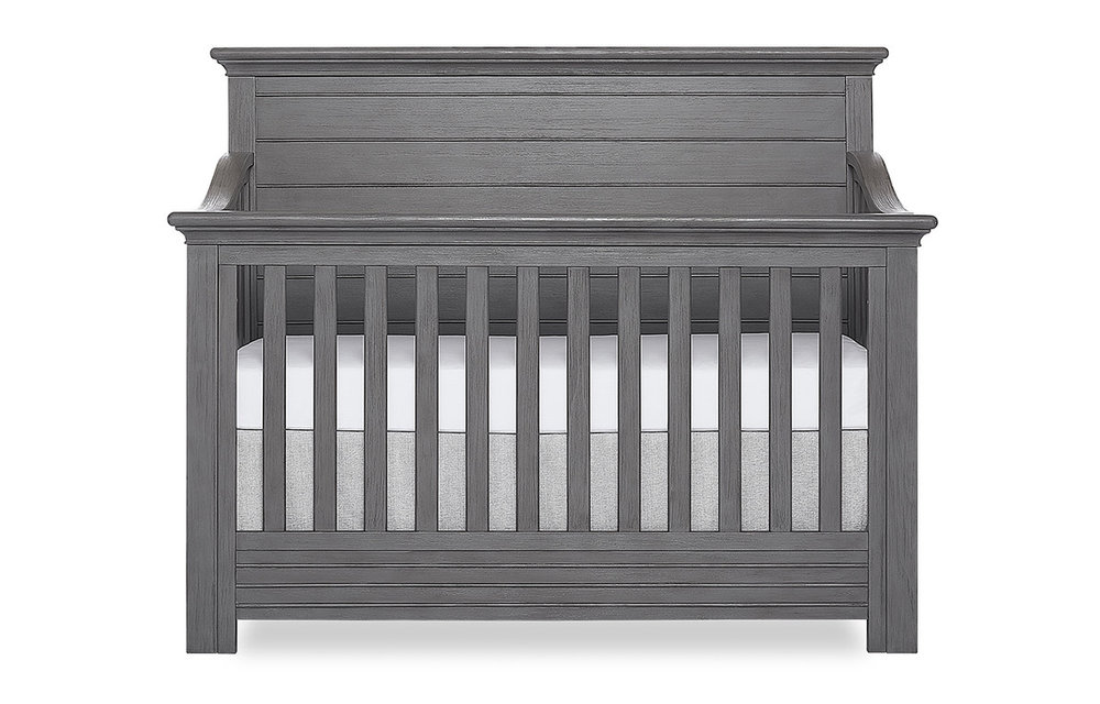 Evolur Baby Waverly 5-in-1 Convertible Crib In Rustic Grey