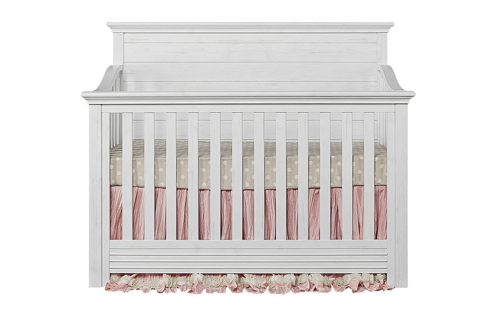 Evolur Baby Waverly 5-in-1 Convertible Crib In Weathered White