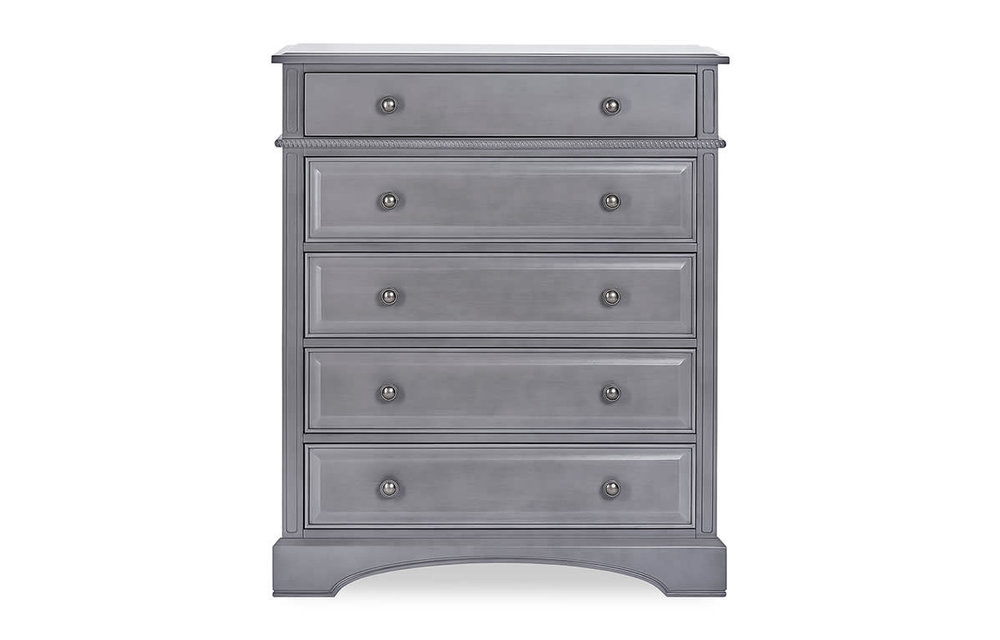 Evolur Baby Windsor Tall Chest In Storm Grey/Steel Grey