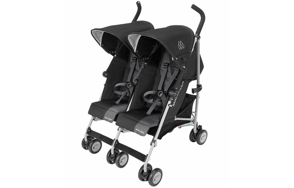 Maclaren Twin Triumph Stroller In Black-Charcoal