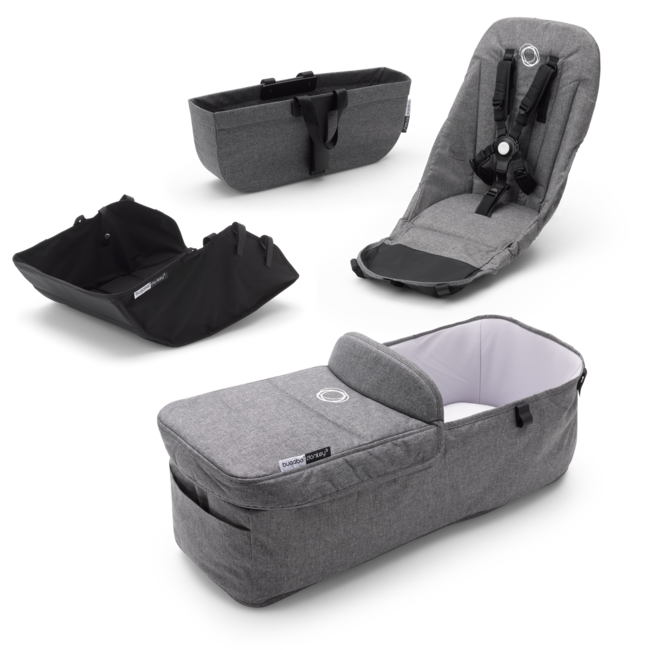 CLOSEOUT!! Bugaboo Donkey3 Style Set In Grey Melange (BOX 2)