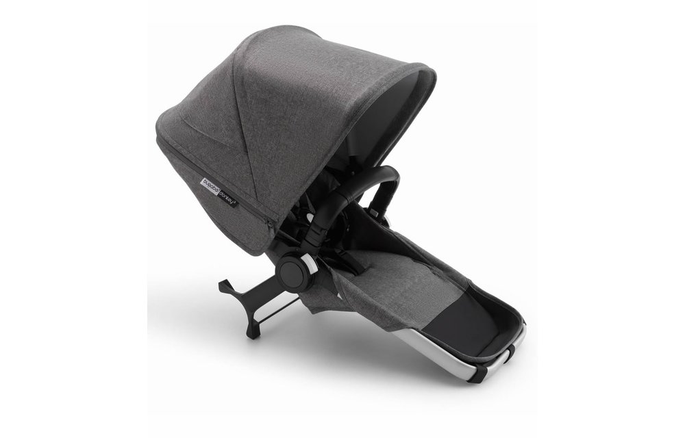 Bugaboo Donkey3 Duo Extension Set - Aluminum/Grey Melange/Grey Melange