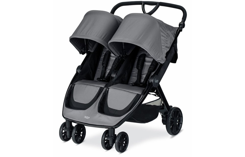 Britax B-Lively Double Stroller In Dove