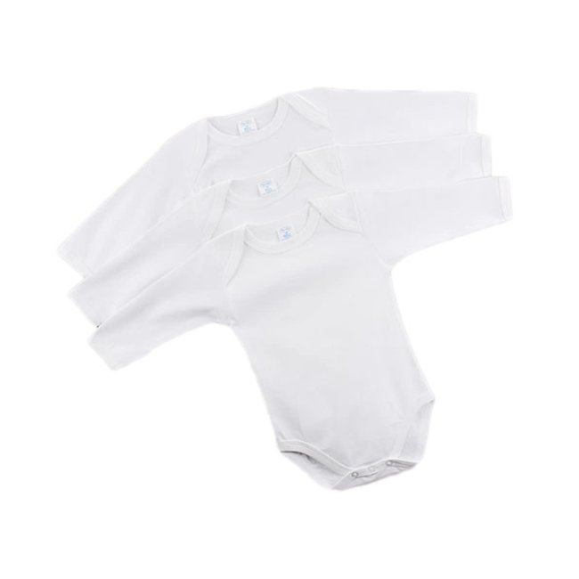 Big Oshi 3 Pc Body Suits Long Sleeve 12-18 In White