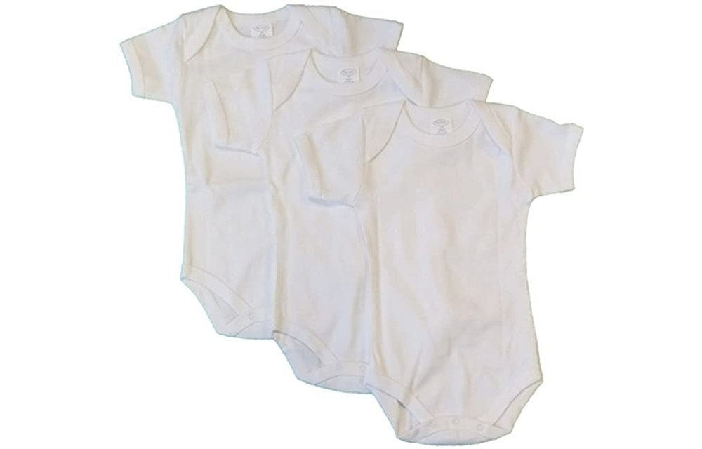 Big Oshi 3 Pc Body Suits Short Sleeve 12-18 In White