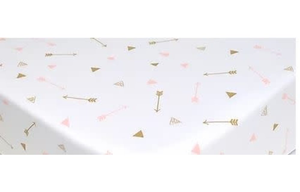 American Baby Changing Pad Cover Pad In Gold-Pink Arrows