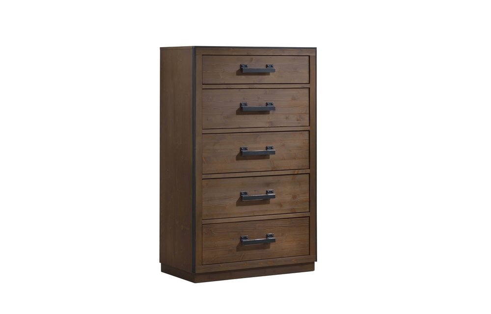 Natart Sevilla 5 Drawer Dresser In Cognac