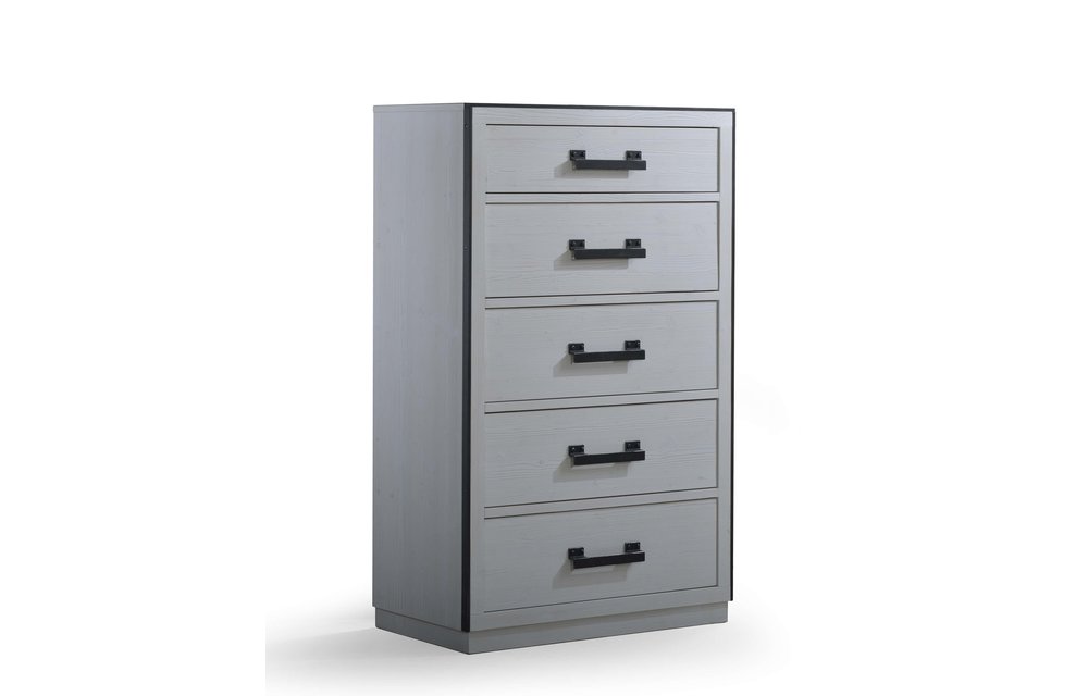 Natart Sevilla 5 Drawer Dresser In White Chalet