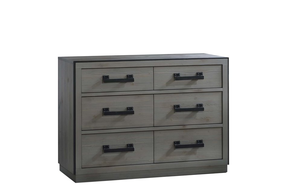 Natart Sevilla Double Dresser In Grey Chalet