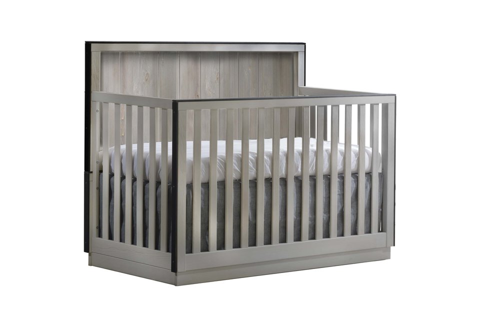 Natart Valencia 5-in-1 Convertible Crib In Grey Chalet