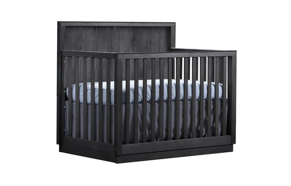 Natart Valencia 5-in-1 Convertible Crib In Black Chalet